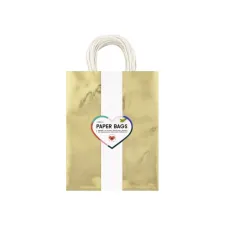Cadeautas Folia goud kraft 24x31x12cm 20 stuks