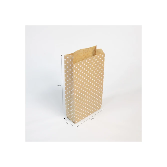 Cadeauzak Clairefontaine16x30x5cm kraft sterren 50 stuks