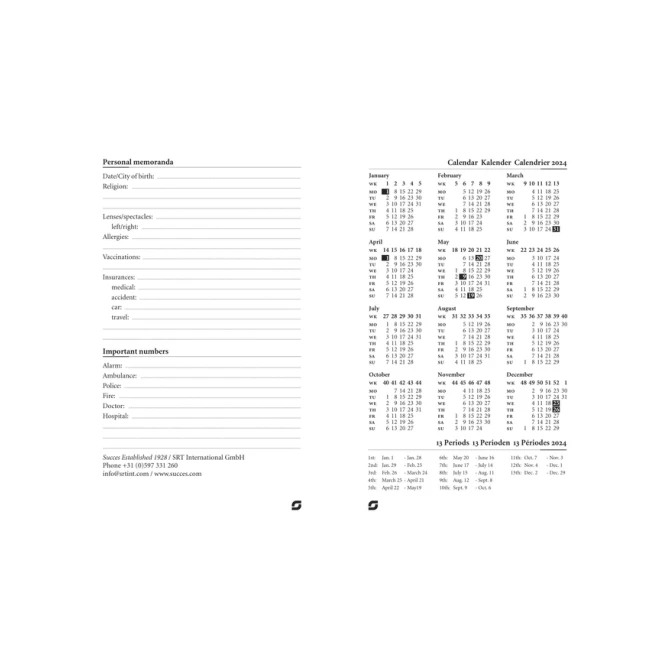 Calendarium 2027 Succes Junior 7dagen/2pagina's