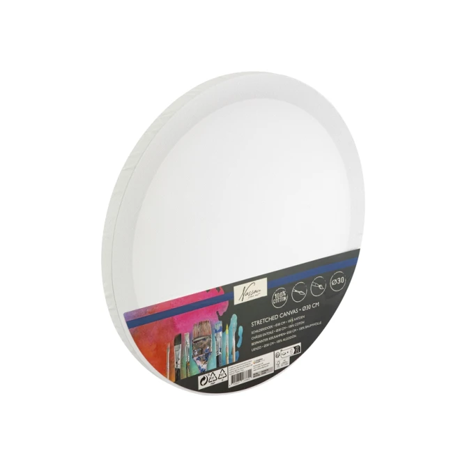 Canvas Nassau fine art rond 30cm 100% katoen