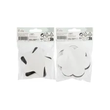 Canvas Nassau fine art ster en bloem 7,5cm magnetisch 4 stuks Canvas Nassau fine art ster en bloem 7,5cm magnetisch 4 stuks