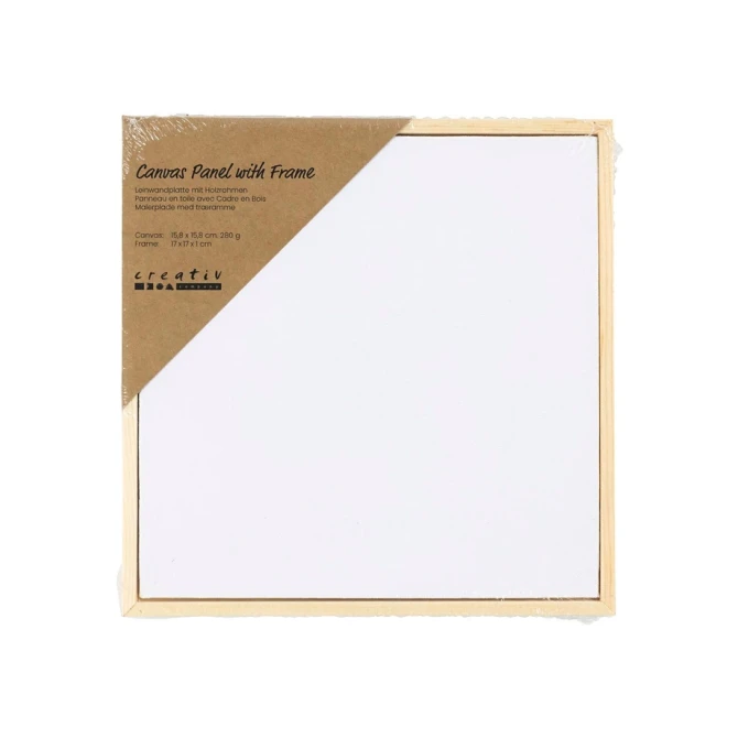 Canvaspaneel Creativ Company met lijst 158x158mm wit