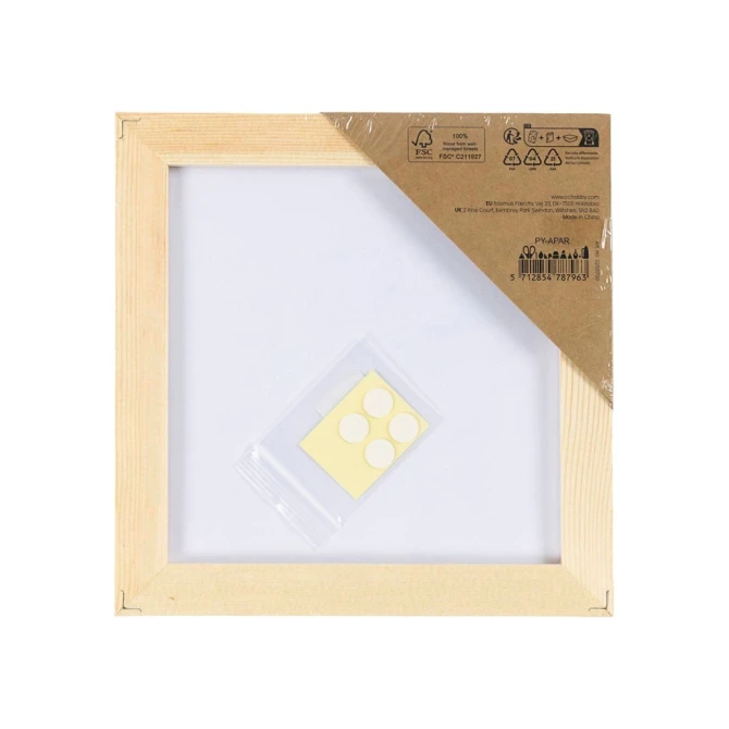 Canvaspaneel Creativ Company met lijst 158x158mm wit