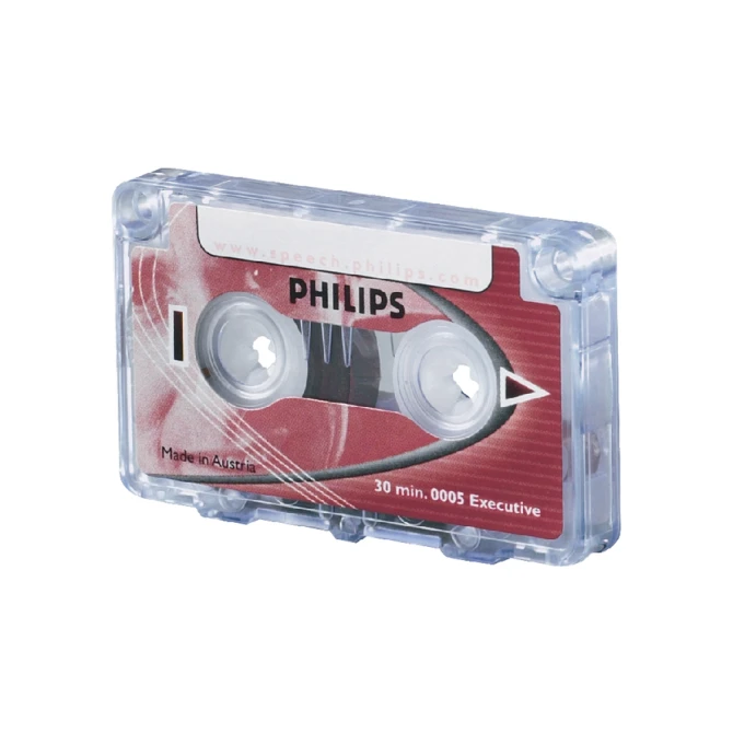 Cassette dicteer Philips LFH 0005 2x15min met clip
