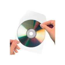 Cd/dvd Hoes Djois 127x127mm met klep zelfklevend transparant 100 stuks Cd/dvd Hoes Djois 127x127mm met klep zelfklevend transparant 100 stuks