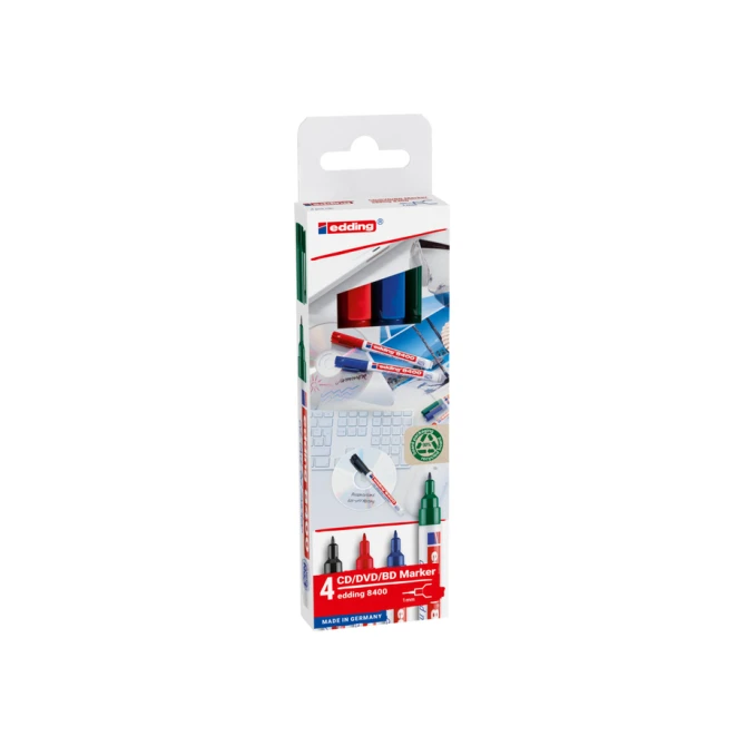 Cd marker edding 8400 rond 0.5-1.0mm assorti 4 stuks