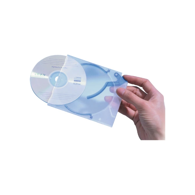 Cd opbergbox Quickflip standaard blauw 5 stuks