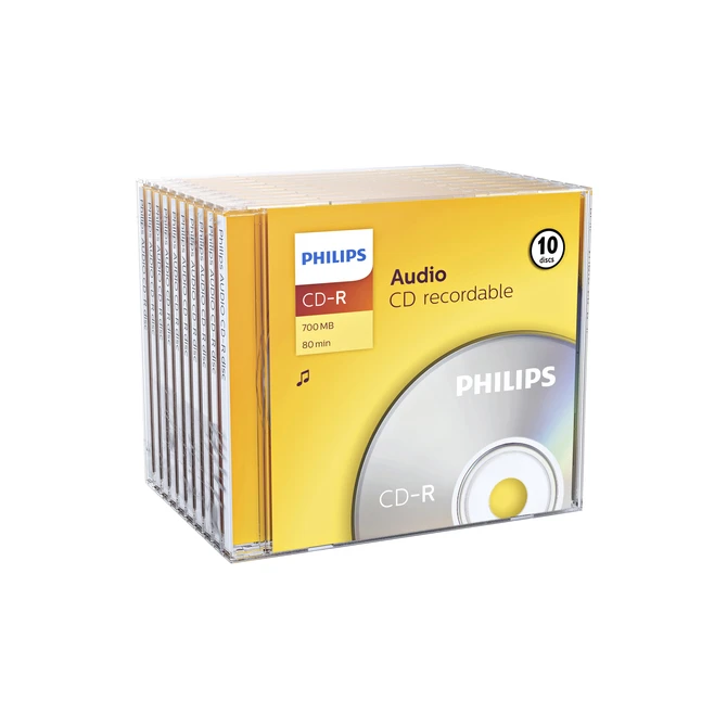 CD-R Philips 80Min audio JC 10 stuks