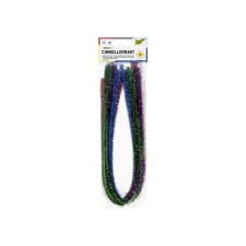 Chenilledraad Folia 50cm 8mm doorsnede 10 stuks metalic assorti