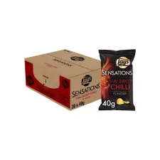 Chips Lay's Sensations Thai sweet chilli zak 40gr Chips Lay's Sensations Thai sweet chilli zak 40gr