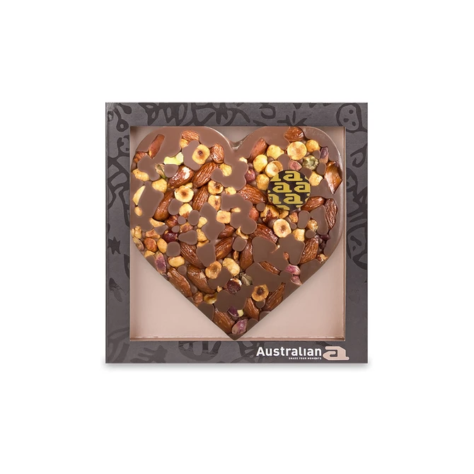 Chocolade Austrailian hart melk/noten