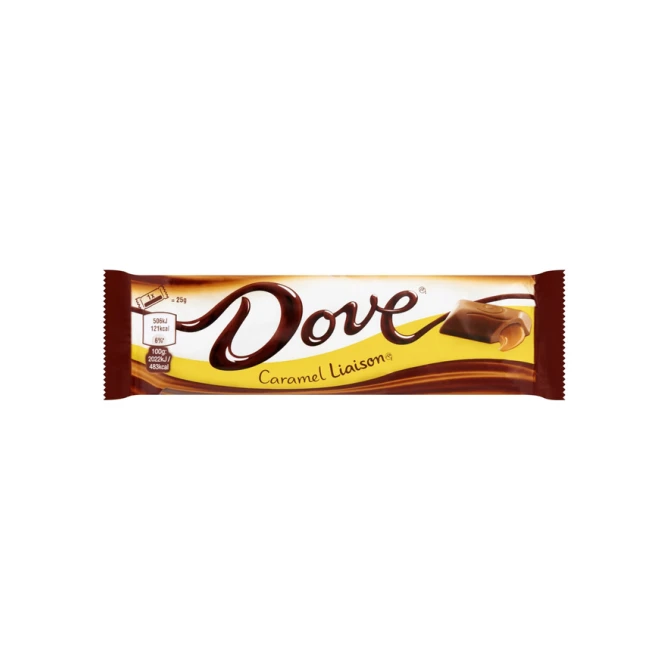 Chocolade Dove liaison caramel reep doos 24 stuks
