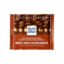 Chocolade Ritter Sport melk-hele hazelnoot 100gr