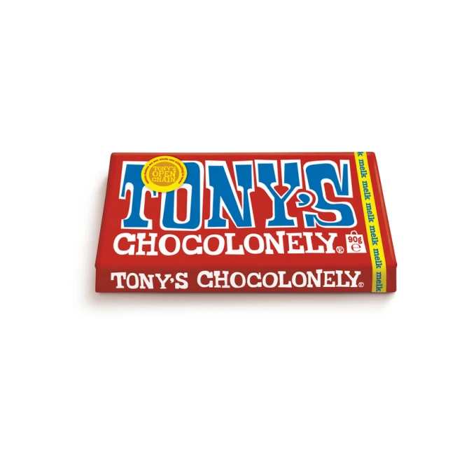 Chocolade Tony's Chocolonely melk reep 90 gram