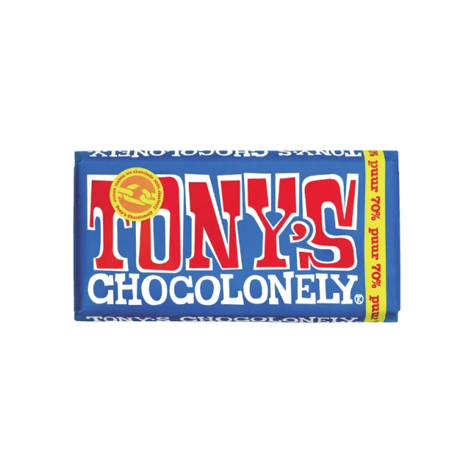 Chocolade Tony's Chocolonely puur reep 180gr