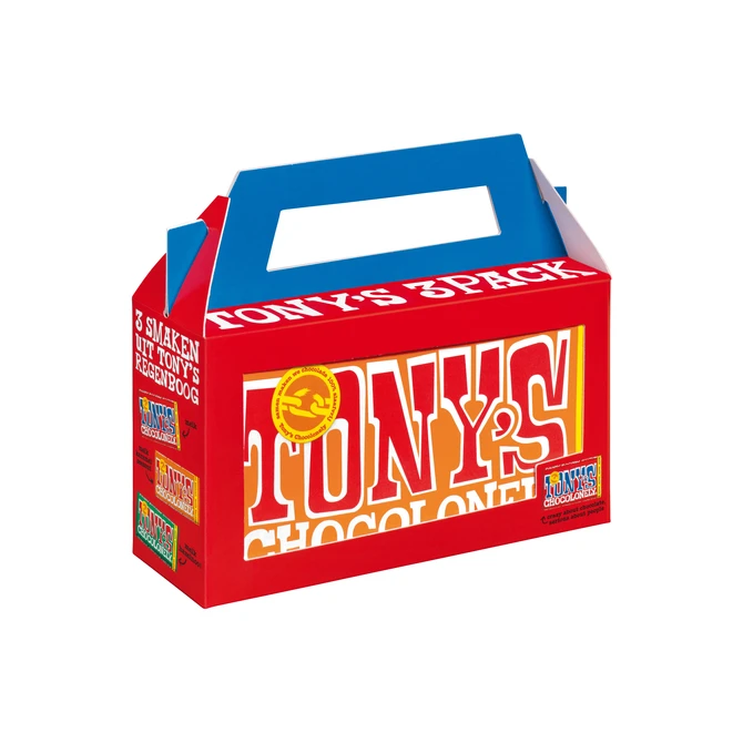 Chocolade Tony's Chocolonely  Rainbowpack Classic 3 repen à 180gr