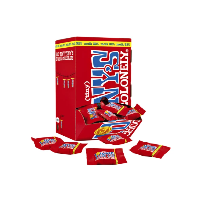 Chocolade Tony's Chocolonely tiny melk doos 100 st