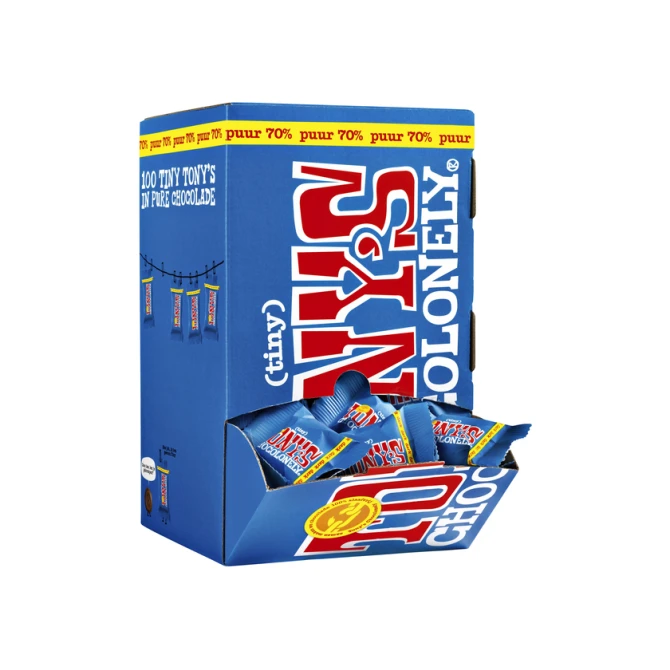 Chocolade Tony's Chocolonely tiny puur doos 100 st