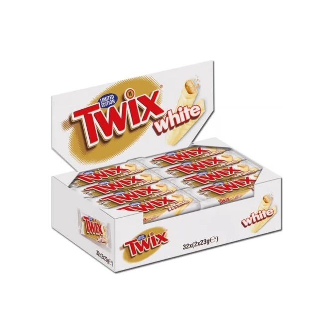 Chocolade Twix white reep doos 32 stuks