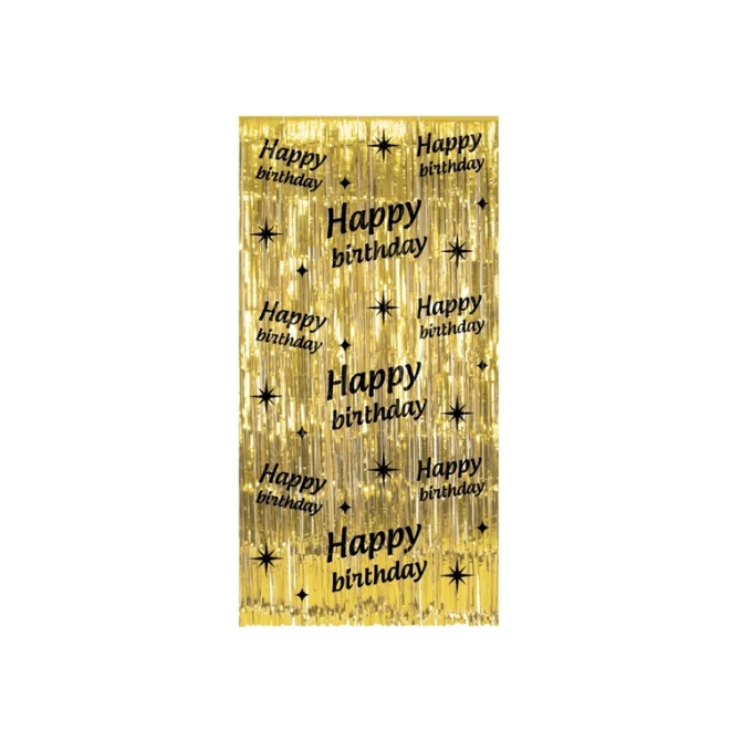 Classy Party Curtain Happy Birthday