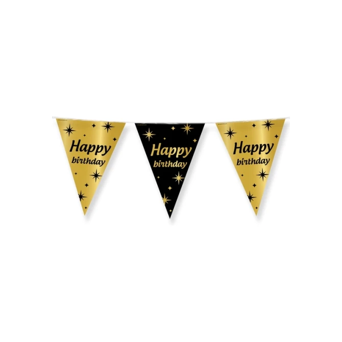 Classy Party flags foil Happy Birthday