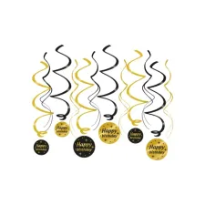 Classy party swirls Happy birthday