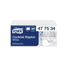 Cocktailservet Tork Advanced 1/4 vouw 2-laags 238x238mm 200 vel wit 477534