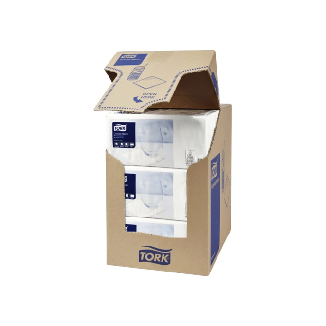Cocktailservet Tork Advanced 1/4 vouw 2-laags 238x238mm 200 vel wit 477534