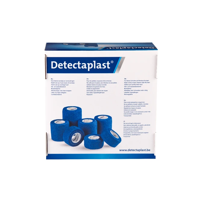 Cohesief verband blauw Detectaplast assorti 7 stuks