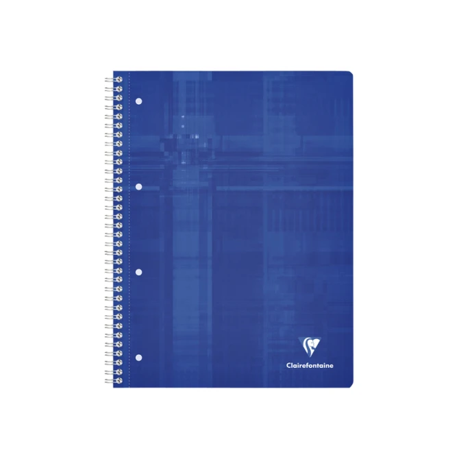 Collegeblok Clairefontaine Studium A4+ ruit 5x5mm 4-gaats 80 pagina's assorti