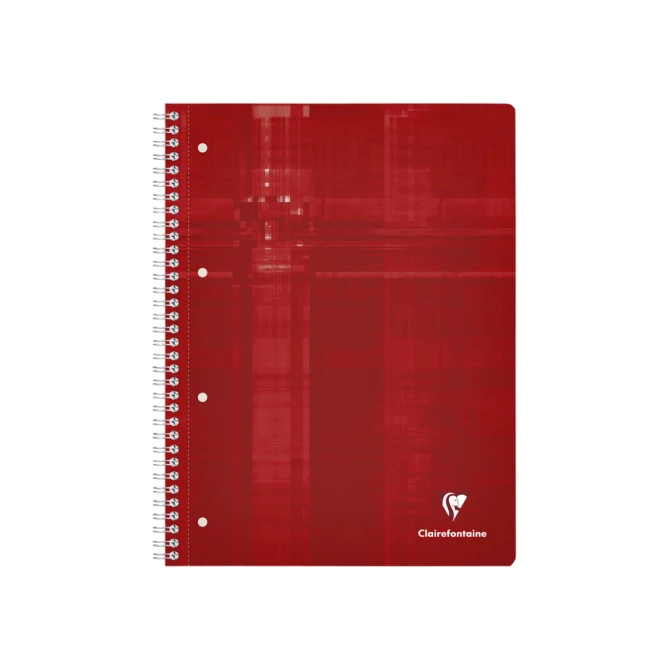 Collegeblok Clairefontaine Studium A4+ ruit 5x5mm 4-gaats 80 pagina's assorti