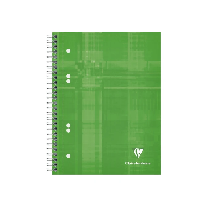 Collegeblok Clairefontaine Studium A5+ ruit 5x5mm 6-gaats 80 pagina's assorti