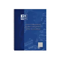 Collegeblok Oxford A4+ muziek 4-gaats 100 pagina's 80gr blauw
