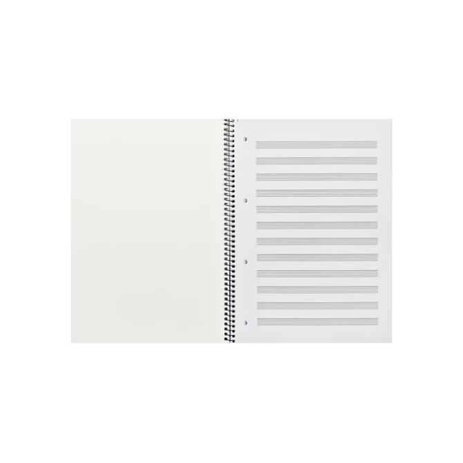 Collegeblok Oxford A4+ muziek 4-gaats 100 pagina's 80gr blauw