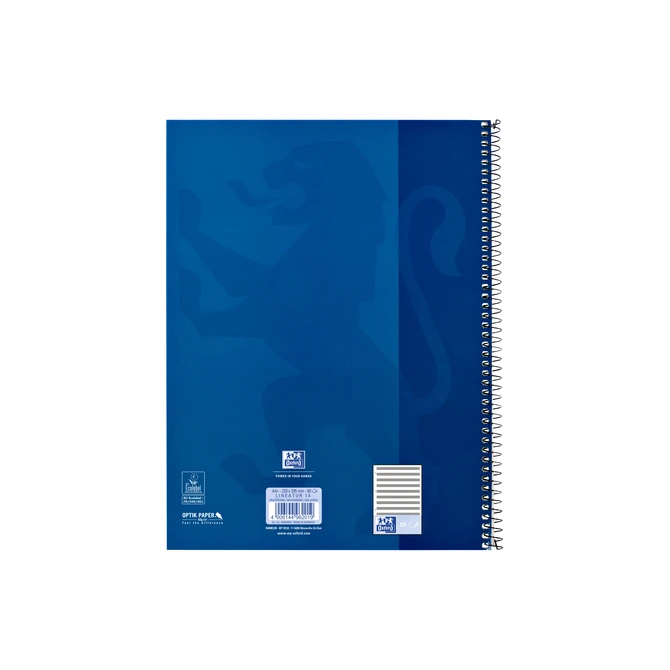 Collegeblok Oxford A4+ muziek 4-gaats 100 pagina's 80gr blauw