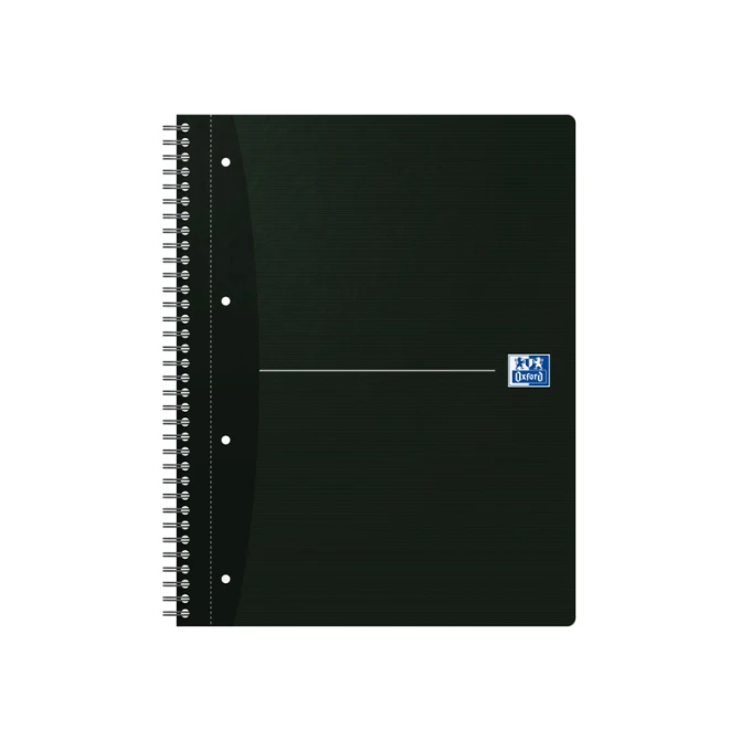 Collegeblok Oxford Office Essentials A4+ lijn 4-gaats 180 pagina's 80gr assorti