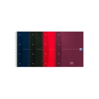 Collegeblok Oxford Office Essentials Europeanbook A4+ 4-gaats 120 vel assorti