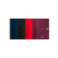 Collegeblok Oxford Office Essentials Europeanbook A4+ 4-gaats 120 vel assorti