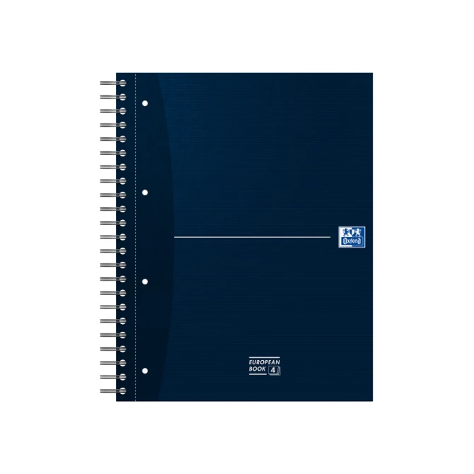 Collegeblok Oxford Office Essentials Europeanbook A4+ 4-gaats 120 vel assorti