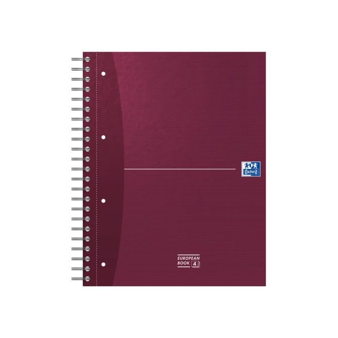Collegeblok Oxford Office Essentials Europeanbook A4+ 4-gaats 120 vel assorti