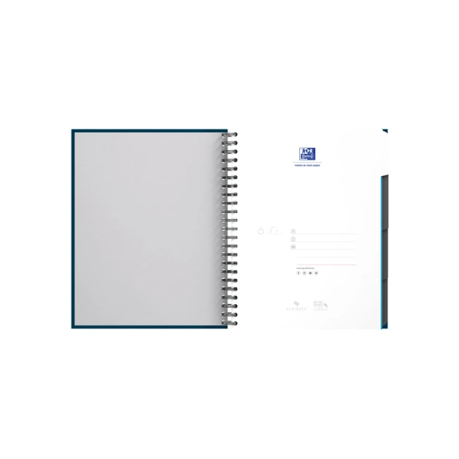 Collegeblok Oxford Office Essentials Europeanbook A4+ 4-gaats 120 vel assorti