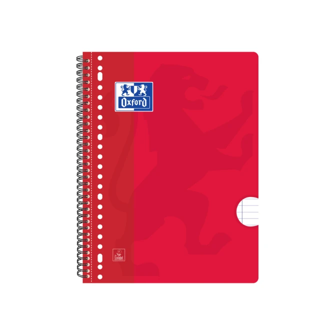 Collegeblok Oxford School A4+ lijn 23-gaats 160 pagina's 80gr assorti
