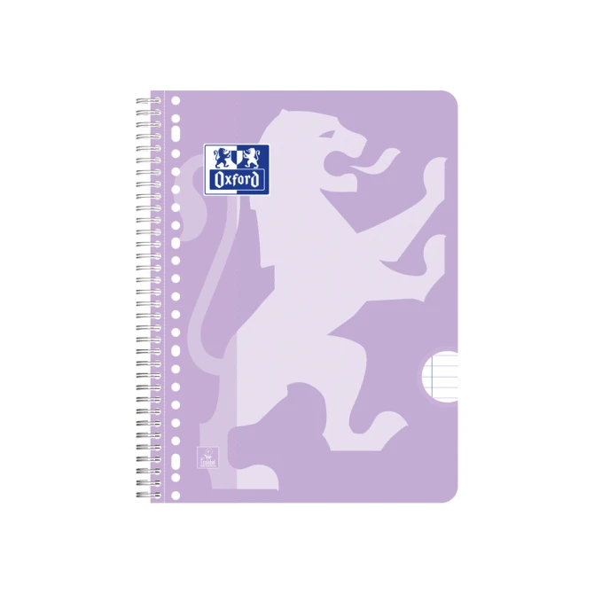 Collegeblok Oxford School A4+ lijn 23-gaats 160 pagina's 80gr pastel assorti 3 stuks