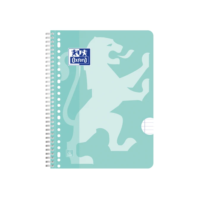 Collegeblok Oxford School A4+ lijn 23-gaats 160 pagina's 80gr pastel assorti 3 stuks