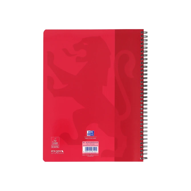 Collegeblok Oxford School A4 ruit 10x10mm 23-gaats 160 pagina's 80gr assorti