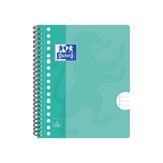 Collegeblok Oxford School A5+ lijn 17-gaats 160 pagina's 80gr assorti