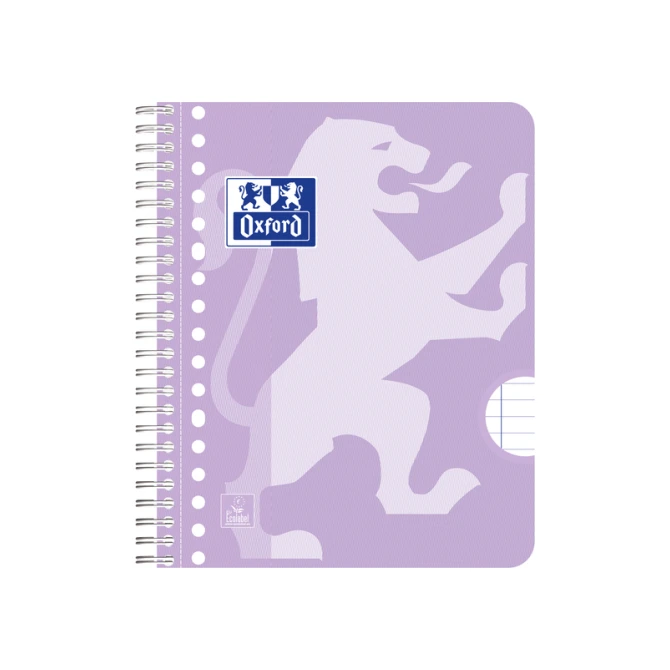 Collegeblok Oxford School A5+ lijn 17-gaats 160 pagina's 80gr pastel assorti 3 stuks