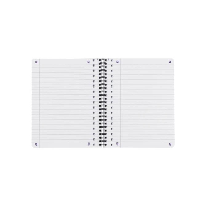 Collegeblok Oxford School A5+ lijn 17-gaats 160 pagina's 80gr zwart