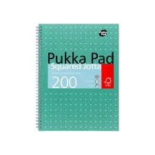 Collegeblok Pukka Pad Jotta A4 ruit 5x5mm 4-gaats 200 pagina's 80gr groen