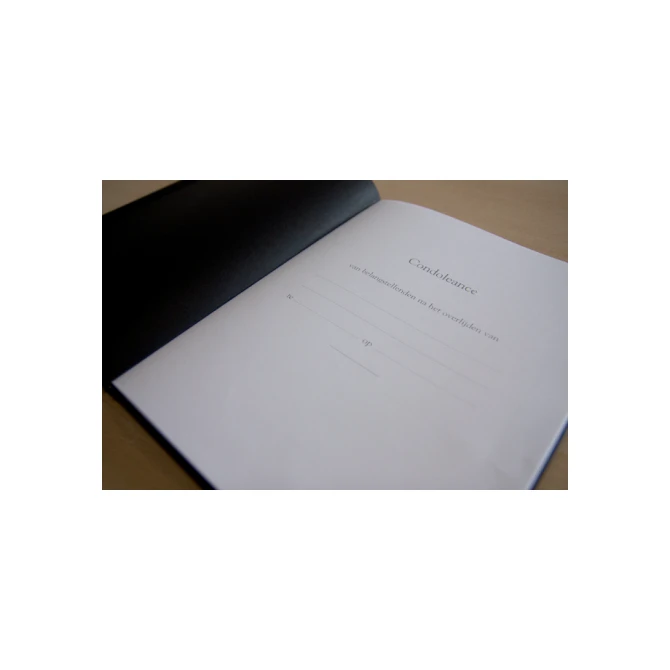 Condoleancealbum Kangaro 260x210mm zwart